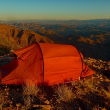Our tent at sunrise
